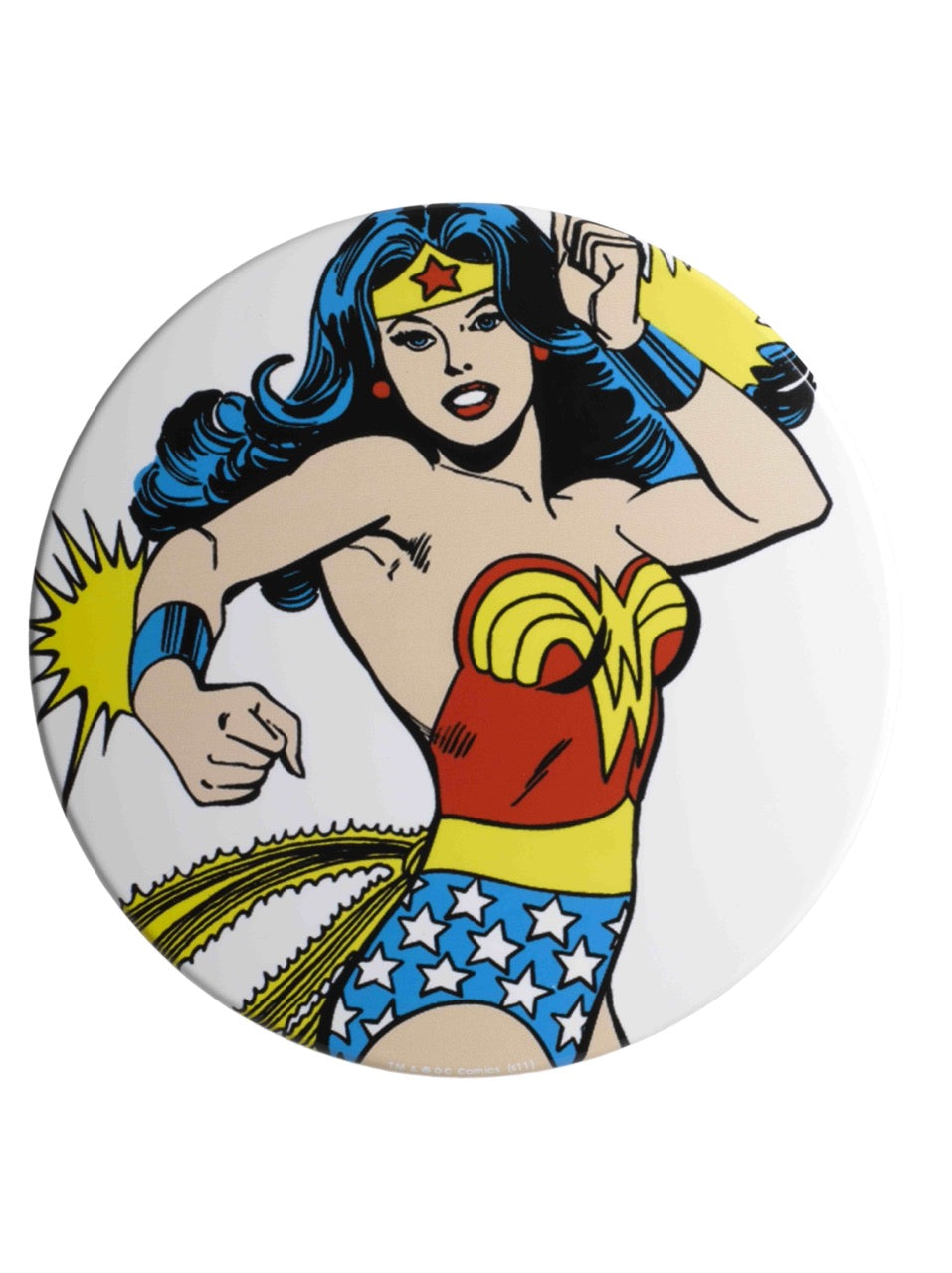 Wonderwoman superhjälte motiv för tamtam pall äkta för barn eller samlare av superhjältar